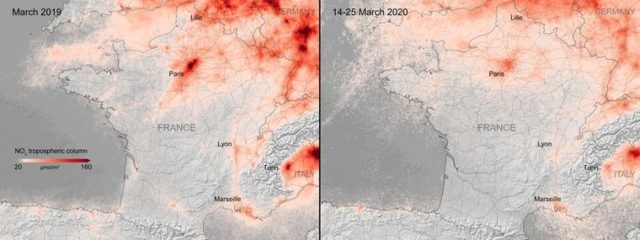 Снимки из космоса: как изменился воздух при пандемии коронавируса 1