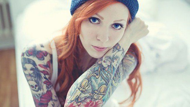 Фото красивых девушек с татуировками: большая подборка 13 фото