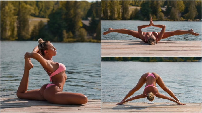 Хлоя Терэ (Khloe Terae) - горячая канадская бикини модель любит заниматься йогой 4