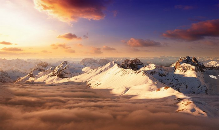 Потрясающие горные пейзажи (15 Фото) 5 горы
