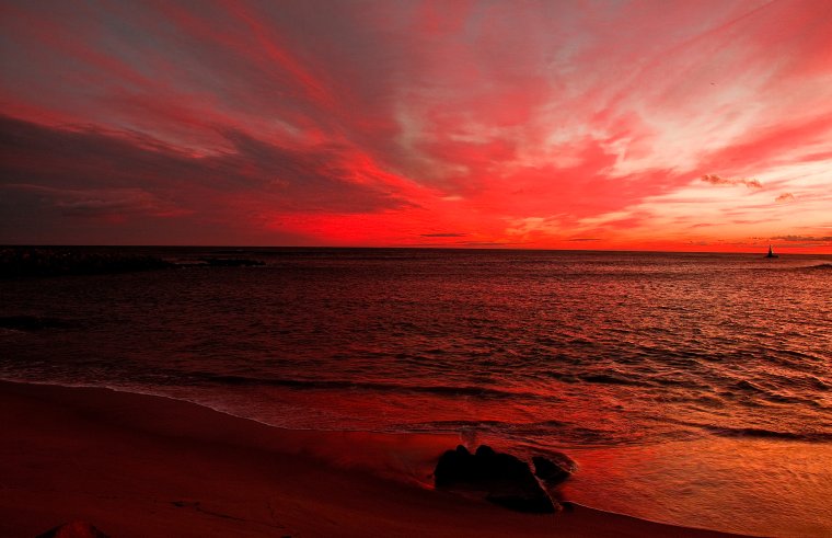 Закат над морем: очень красиво (18 Фото) 9 закат