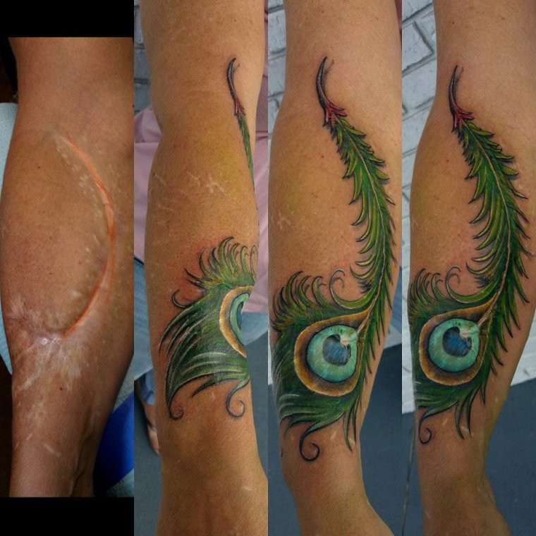 Татуировки прекрасно скрывающие шрамы 9