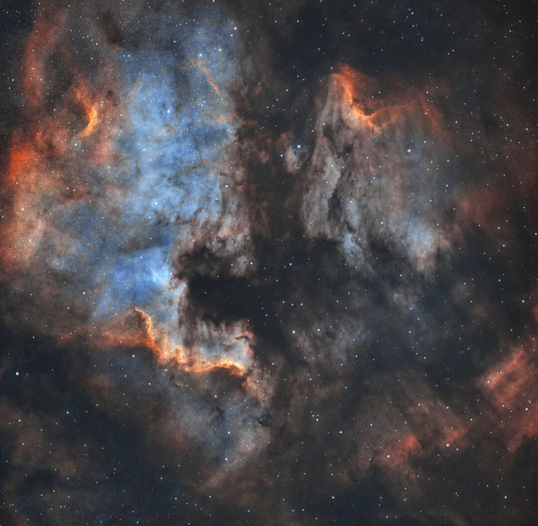 Северная Америка (NGC 7000) и Пеликан (IC 5070 и IC 5067) 2 пеликан