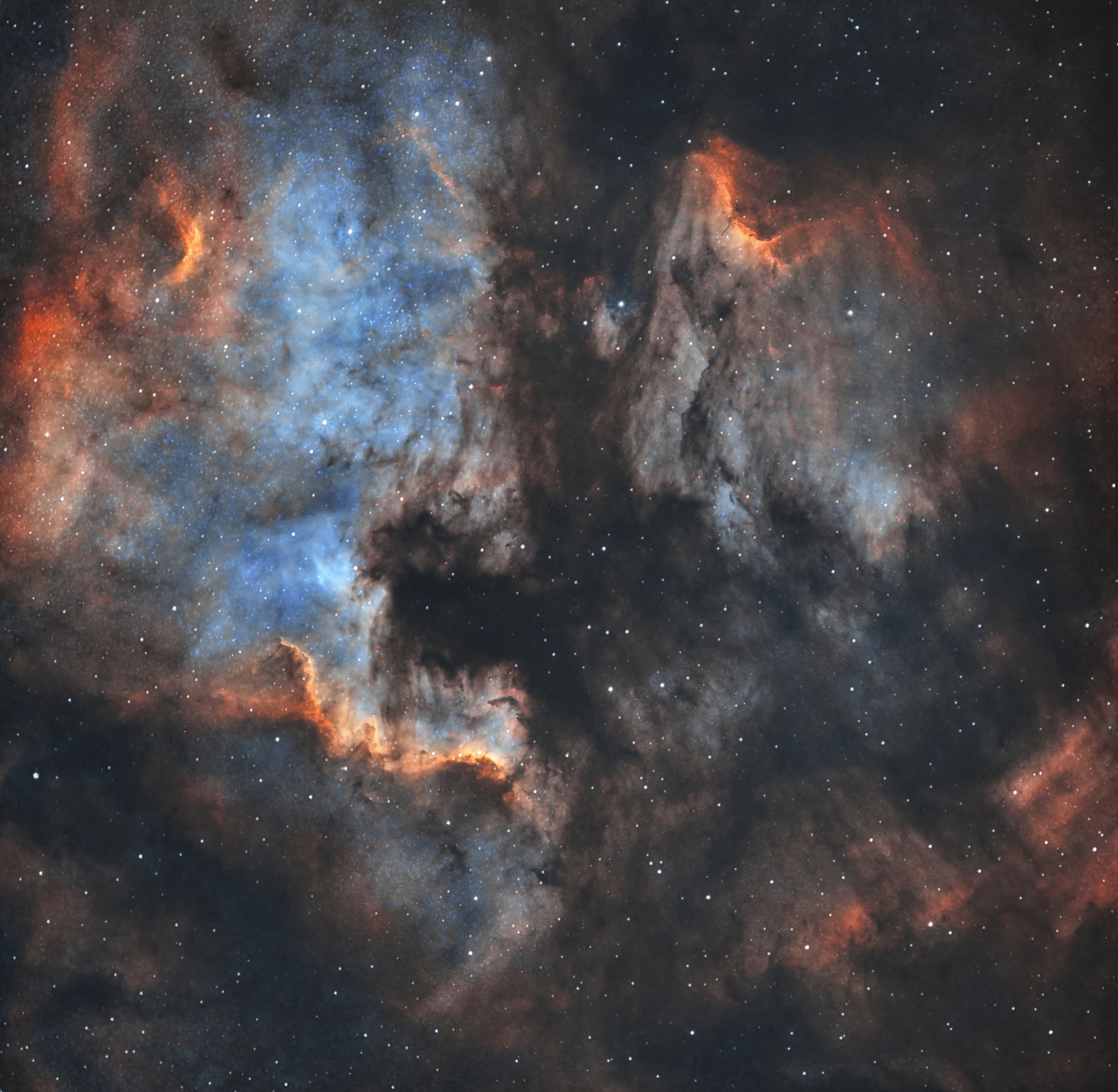 Северная Америка (NGC 7000) и Пеликан (IC 5070 и IC 5067) 1