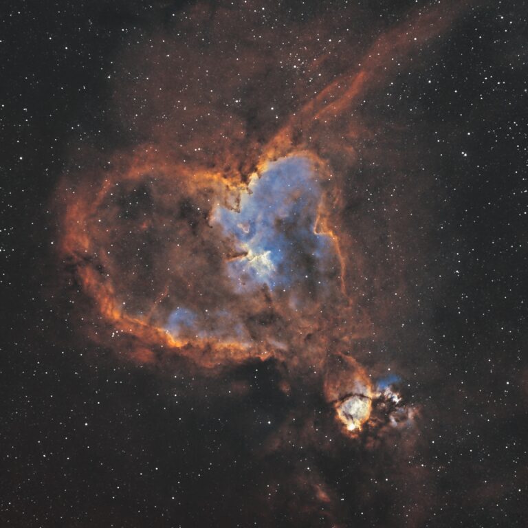 Фото: Туманности «Сердце» (IC 1805) и «Рыбья голова» (IC 1795) 45 туманность