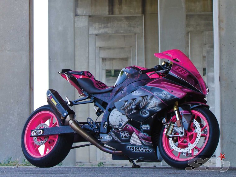Розовые мотоциклы: гламурней некуда (38 ФОТО) 19 Розовые мотоциклы