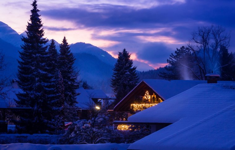 Зима, горы, Новый год (74 фото): сказочный Мир! 31 зима