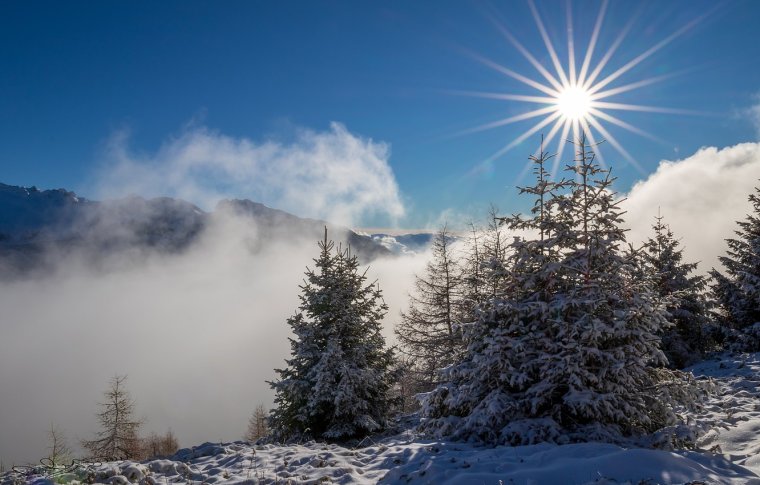 Зима, горы, Новый год (74 фото): сказочный Мир! 55 зима