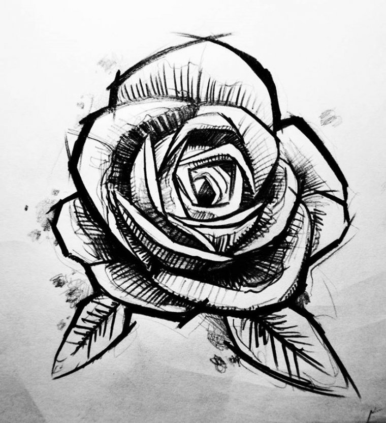 Черно-белые эскизы тату (39 фото)11