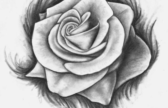 🖤 Эскизы татуировок — «Черная роза» (44 фото)