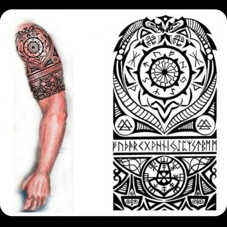Эскизы скандинавских татуировок для мужчин (50 фото)21