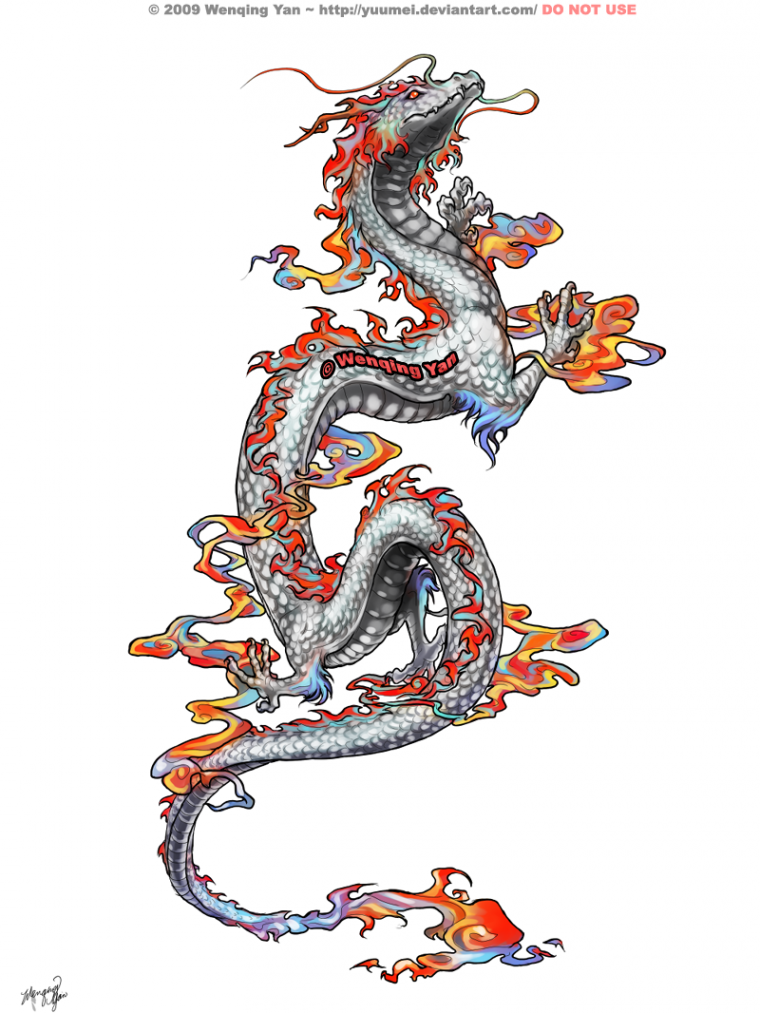 Эскизы тату китайский дракон (37 фото)13