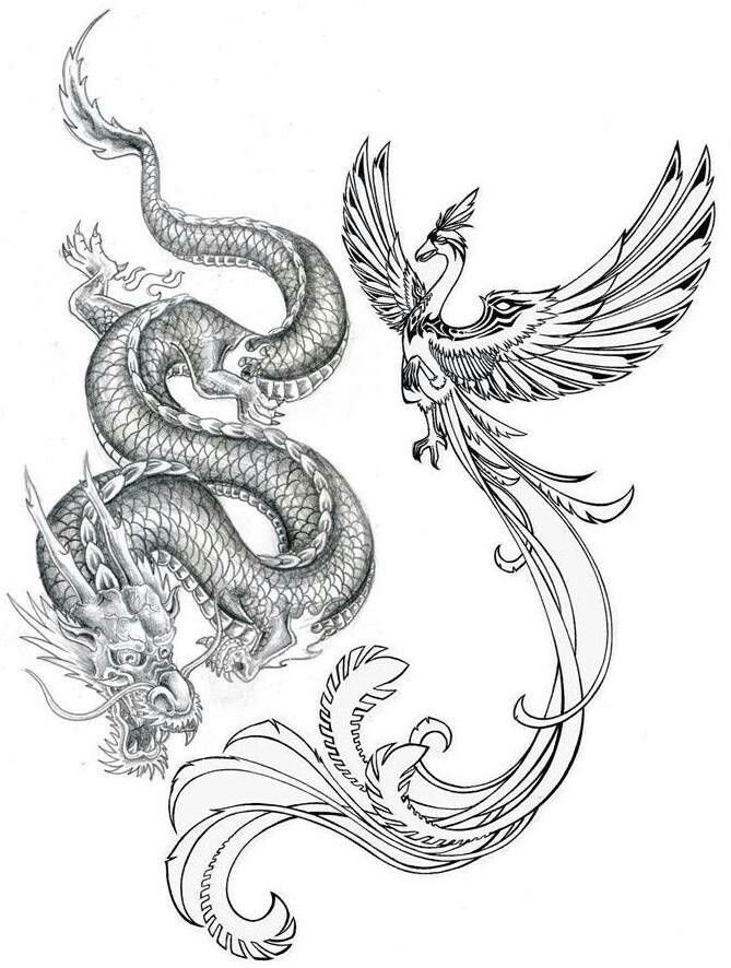 Эскизы тату китайский дракон (37 фото)8