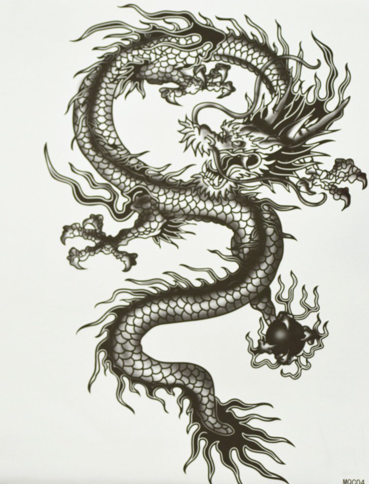 Эскизы тату китайский дракон (37 фото)10