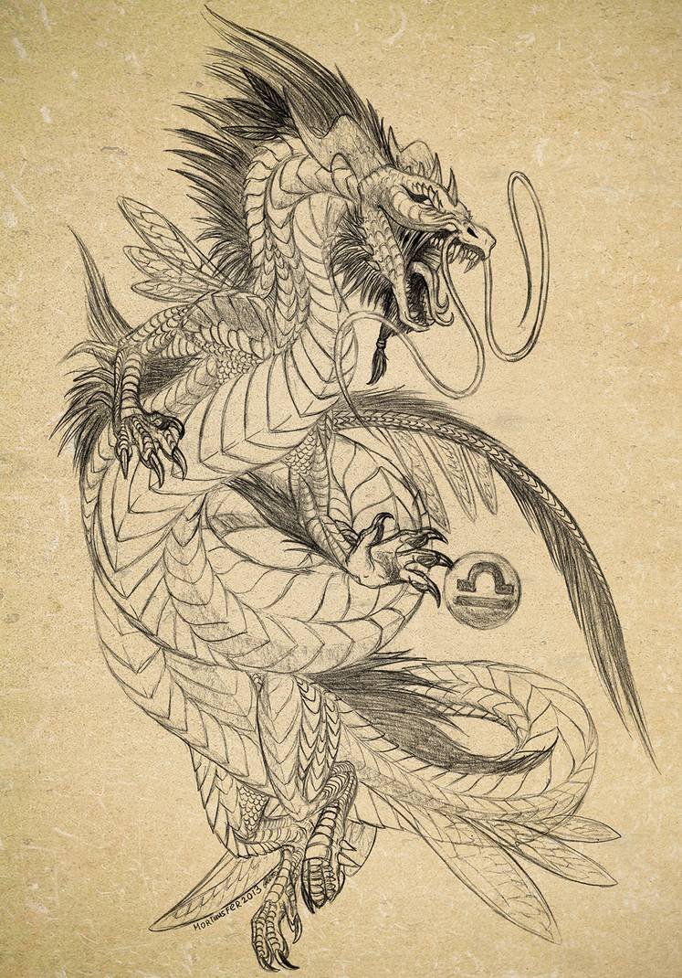 Эскизы тату китайский дракон (37 фото)36