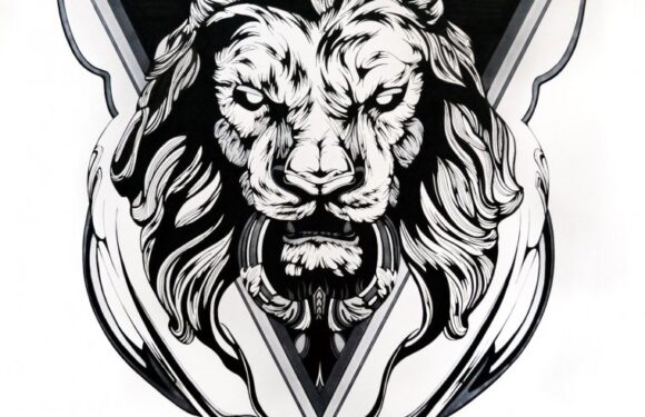 🖤 Тату «лев с короной» — эскиз (30 фото)