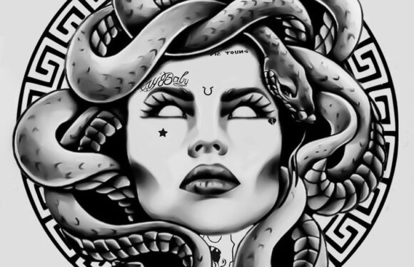 🖤 Тату медуза горгона — эскизы татуировок (33 фото)