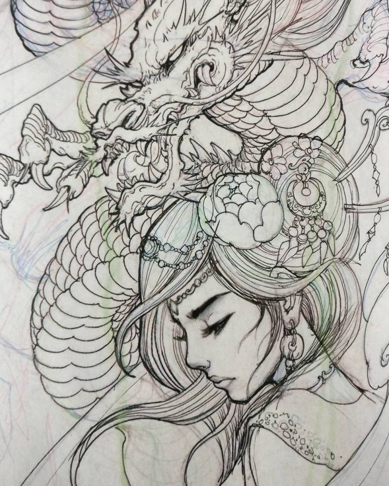 Эскизы тату в японском стиле (49 фото)15