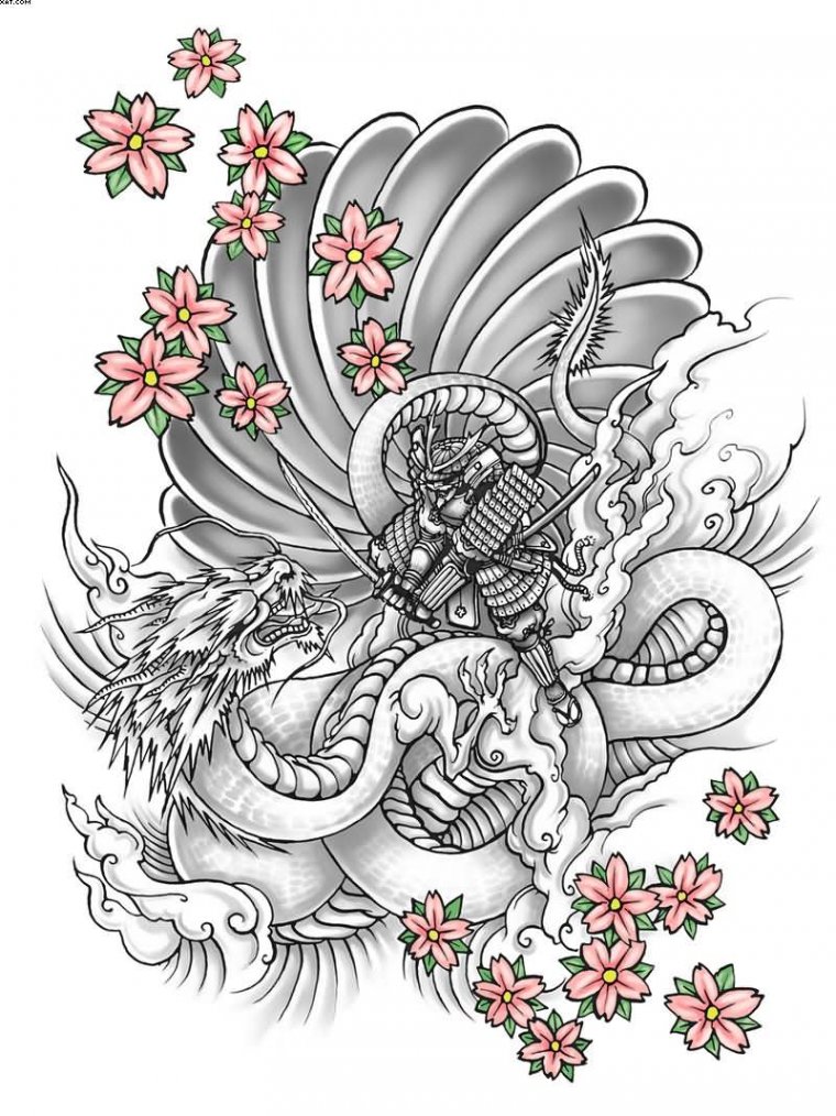 Эскизы тату в японском стиле (49 фото)33