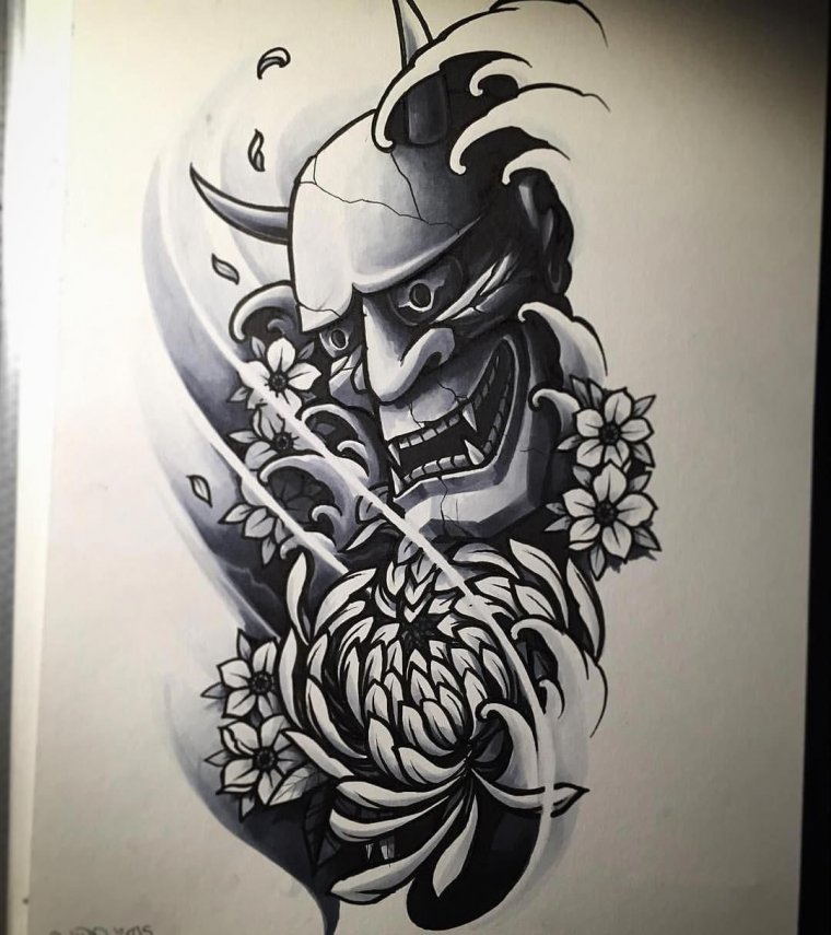 Эскизы тату в японском стиле (49 фото)24