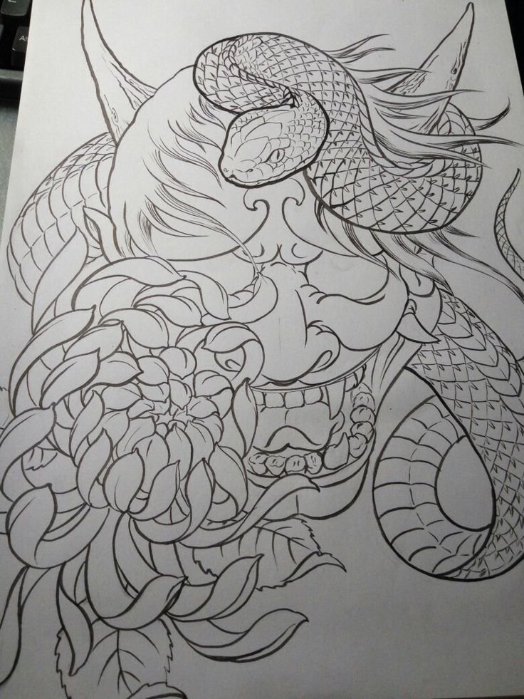 Эскизы тату в японском стиле (49 фото)22