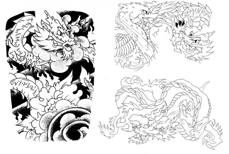 Эскизы тату в японском стиле (49 фото)38