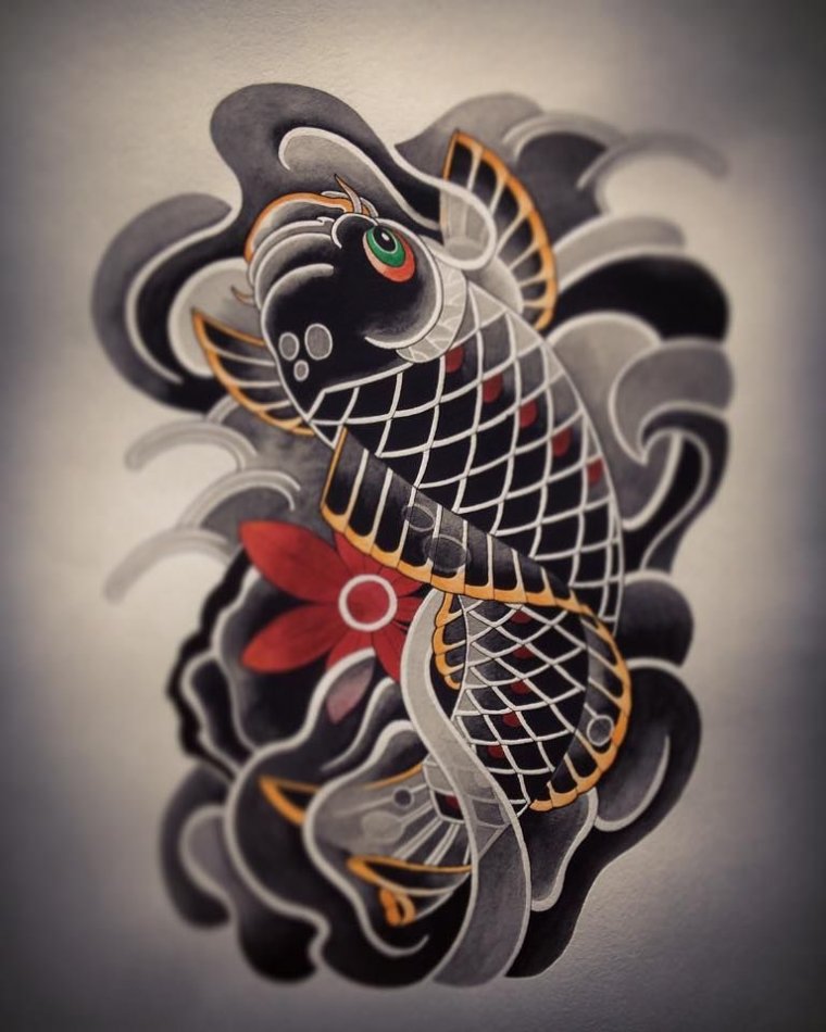 Эскизы тату в японском стиле (49 фото)2