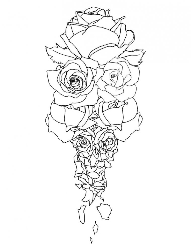 Контурные эскизы татуировок (54 фото)51