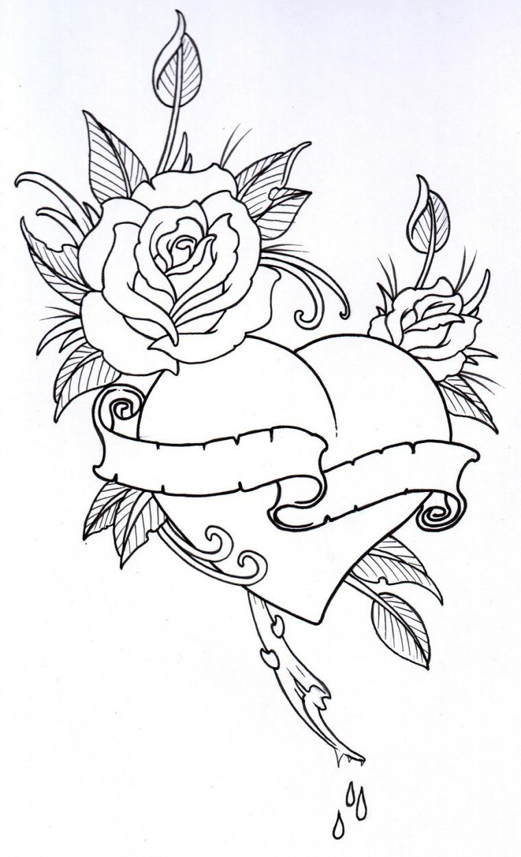Контурные эскизы татуировок (54 фото)10