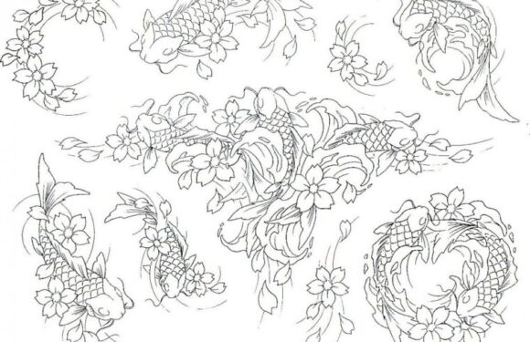 🖤 Контурные эскизы для тату: выбирайте для себя (52 фото)