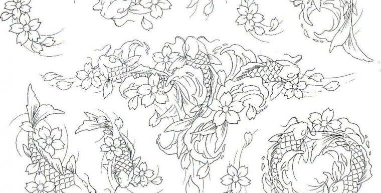 🖤 Контурные эскизы для тату: выбирайте для себя (52 фото)