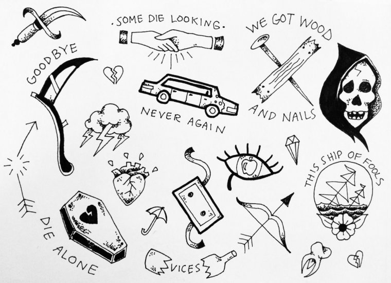 Маленькие эскизы тату для мужчин на руке (49 фото)21