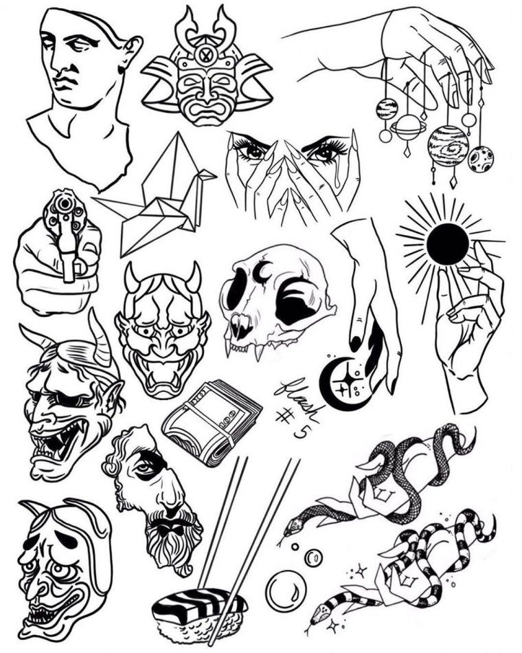 Маленькие эскизы тату для мужчин на руке (49 фото)18