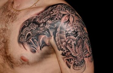 🖤 Татуировки "дракон на руке": мужские тату (32 фото)