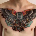 🖤 Тату на груди: мужские татуировки (43 фото) 11 шлемы