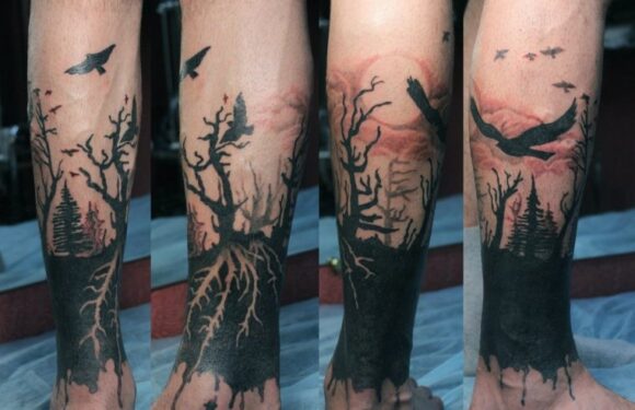 🖤 Мужские татуировки на ногу: 44 варианта