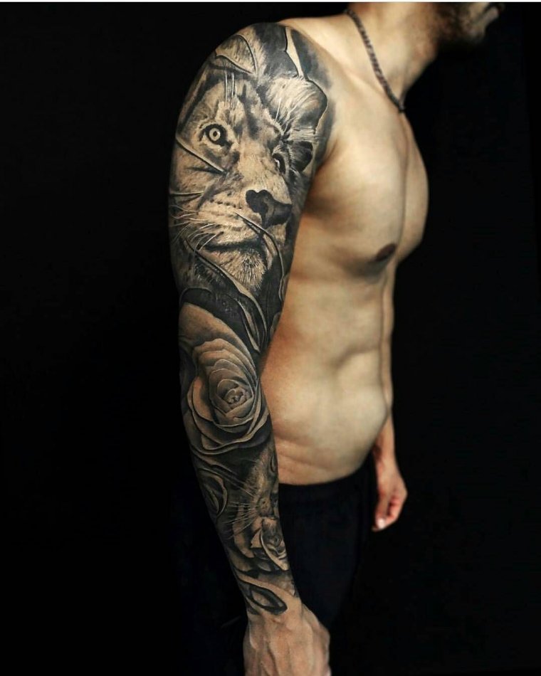 Мужские тату на всю руку (48 фото)2