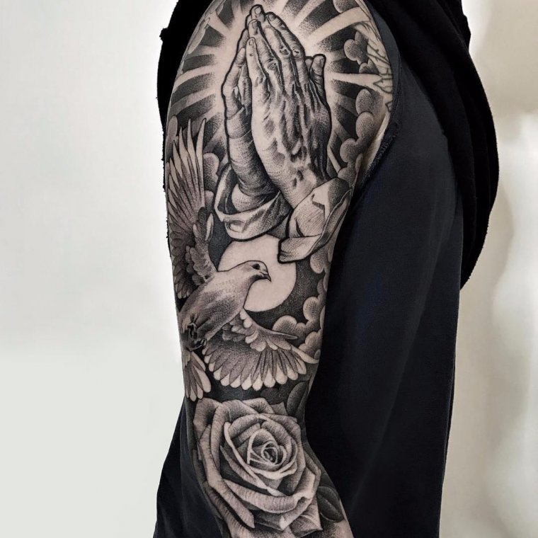 Мужские тату на всю руку (48 фото)9