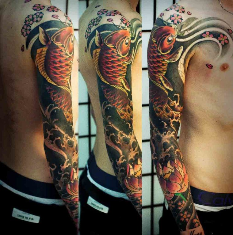 Мужские тату на всю руку (48 фото)45