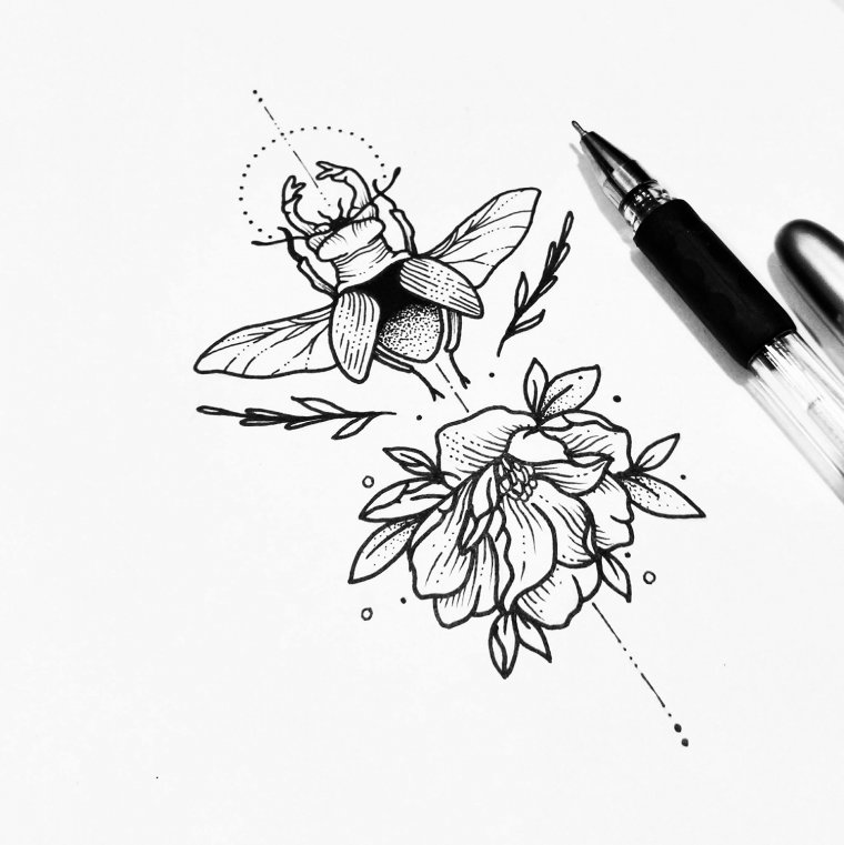🖤 Эскизы небольших, но милых тату для девушек (45 фото) 41 Небольшие тату эскизы для девушек (49 фото)43