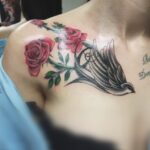 🖤 Красивые татуировки для девушек на ключице (29 фото) 26 тату