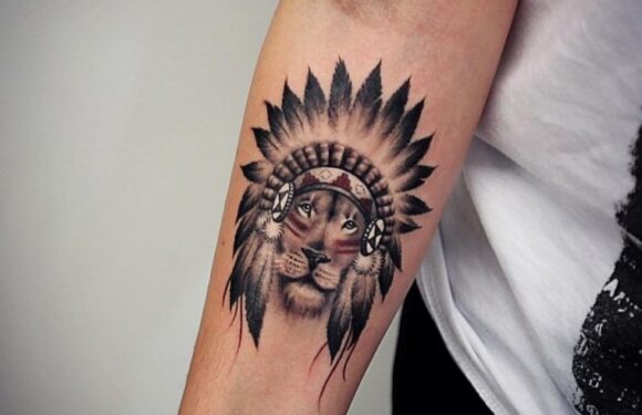 🖤 Тату «лев на предплечье»: красиво (40 фото)