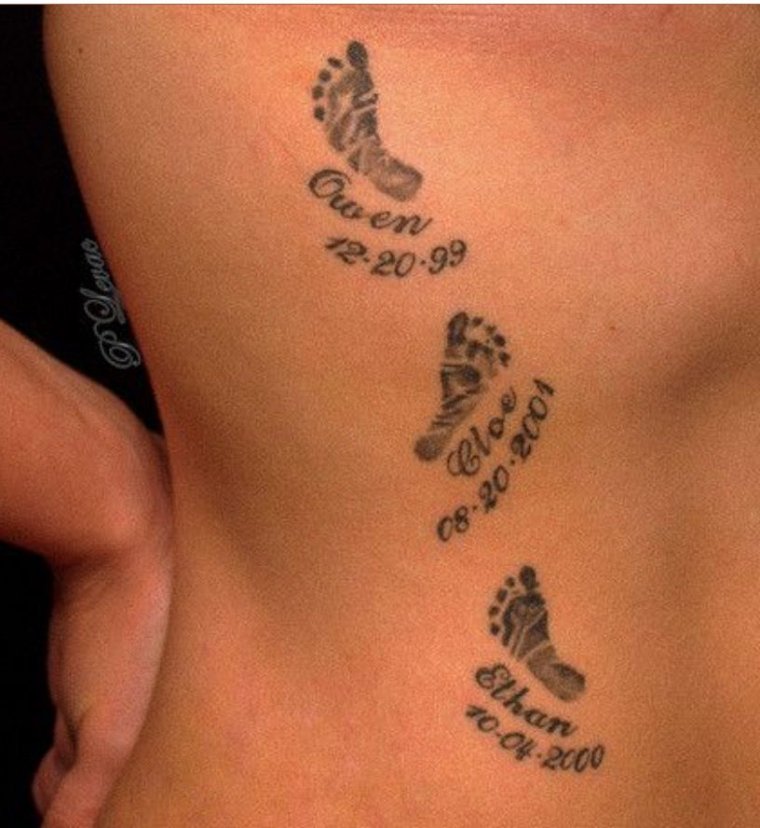 Татуировки с именами детей (38 фото)4