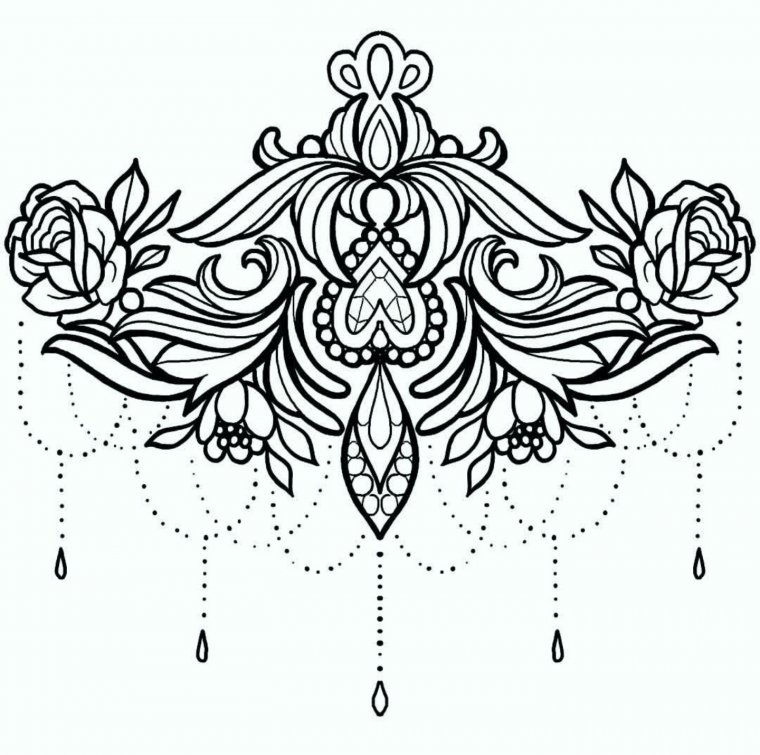 Эскизы тату между грудиной у девушек (49 фото)24