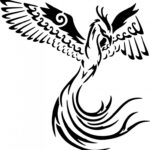 🖤 Тату птица феникс: эскизы, которые подойдут каждому (33 фото) 19