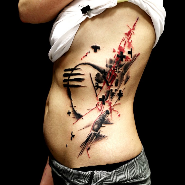 Мужские тату на ребрах (28 фото)11