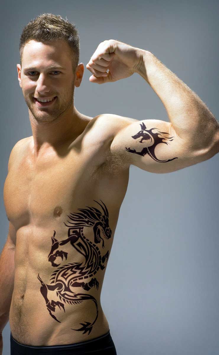 Мужские тату на ребрах (28 фото)1