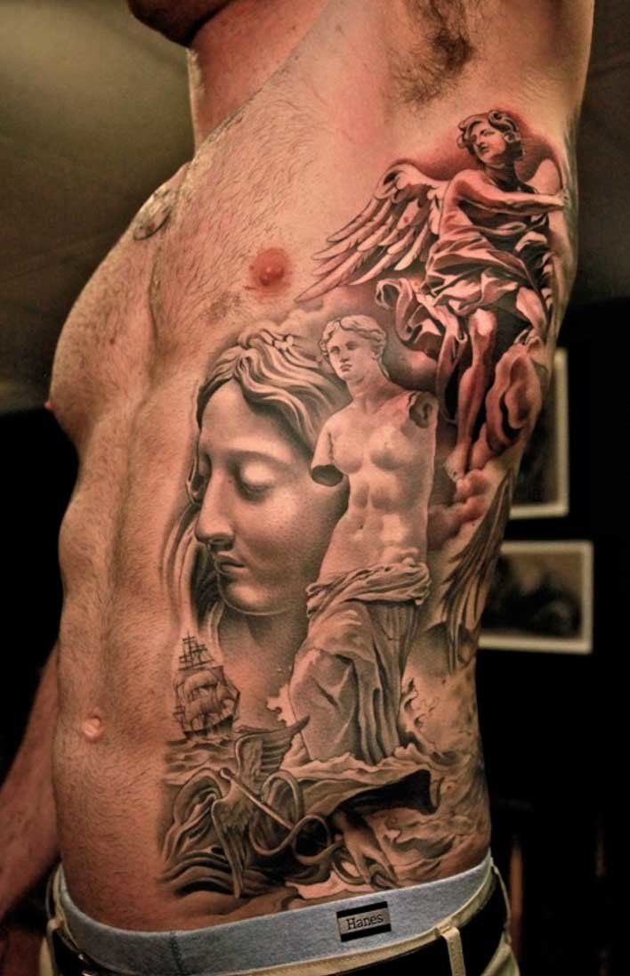 Мужские тату на ребрах (28 фото)8