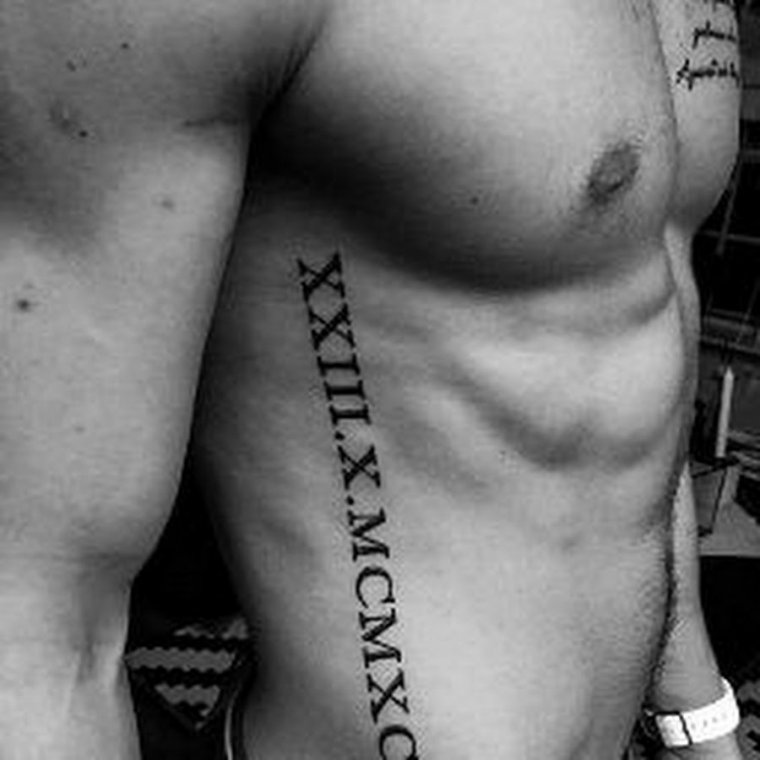 Мужские тату на ребрах (28 фото)18