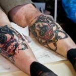 🖤 Татуировки на ногу - мужские: подборка якрих тату на ноге (44 фото) 31 рыжие